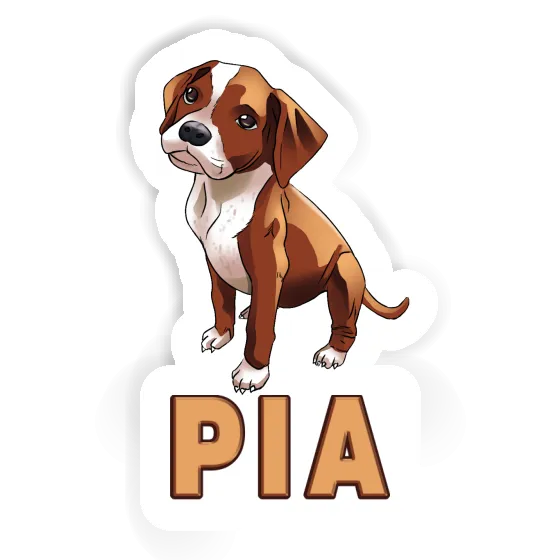 Sticker Boxerhund Pia Laptop Image