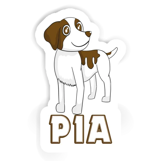 Aufkleber Pia Bretagne Hund Image