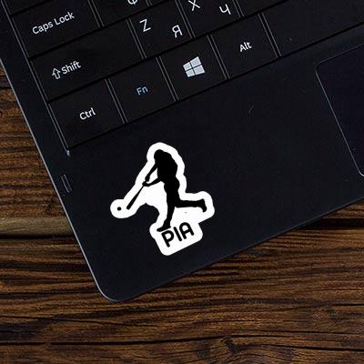 Sticker Pia Baseball Player Laptop Image