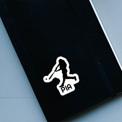 Sticker Pia Baseball Player Laptop Image