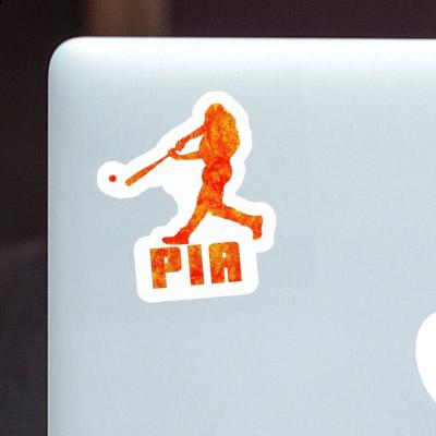 Sticker Pia Baseball Player Notebook Image