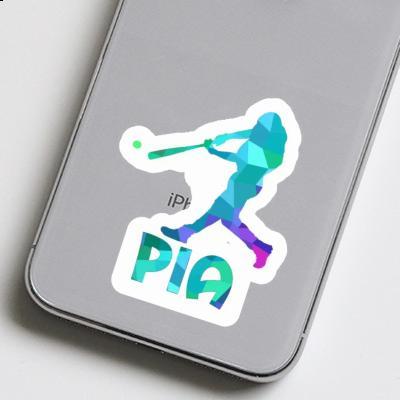 Baseball Player Sticker Pia Notebook Image