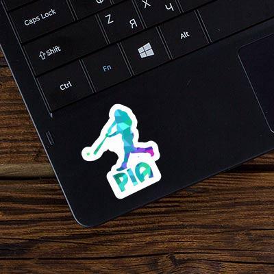 Baseball Player Sticker Pia Laptop Image