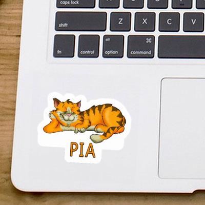 Sticker Pia Chilling Cat Image