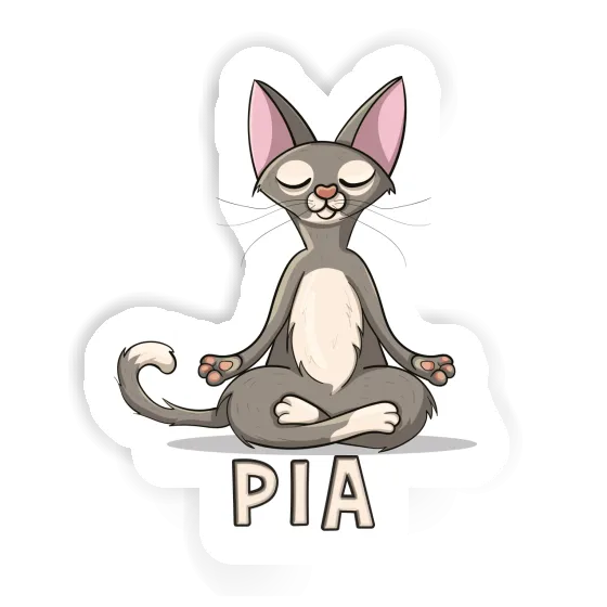 Aufkleber Yoga-Katze Pia Notebook Image