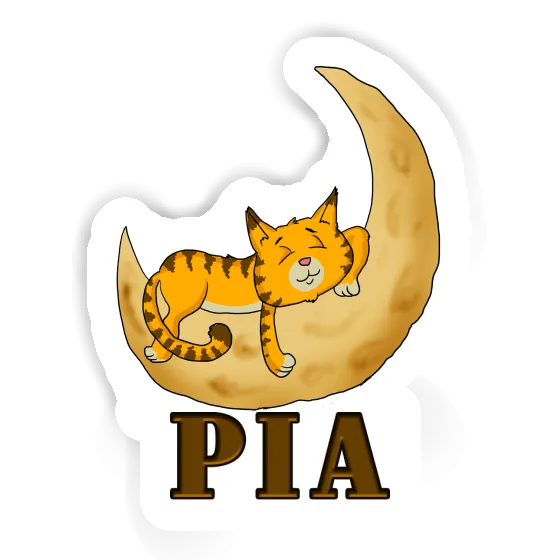 Sticker Sleeping Cat Pia Notebook Image