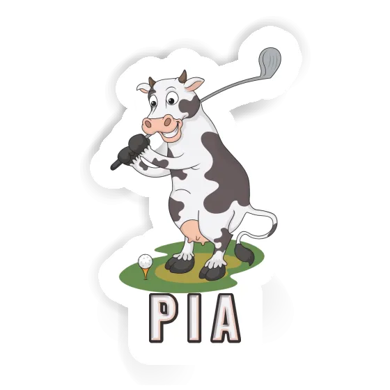 Golf Cow Sticker Pia Laptop Image