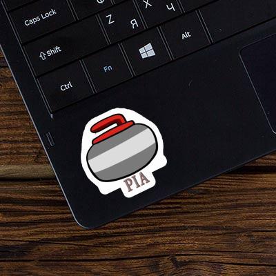 Pia Sticker Curling Stone Laptop Image