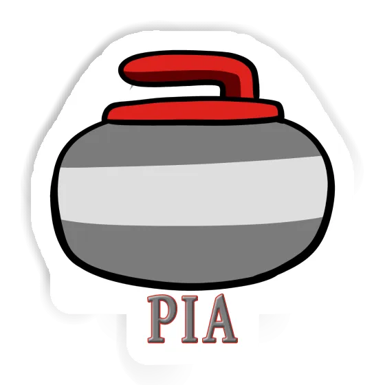 Pia Sticker Curling Stone Laptop Image