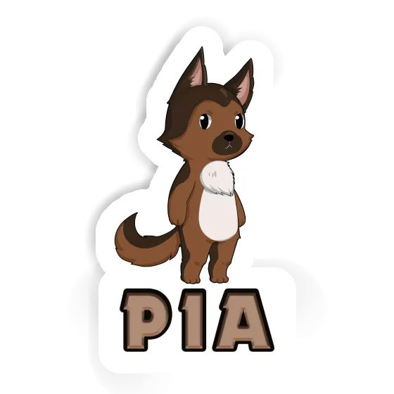 German Sheperd Sticker Pia Notebook Image