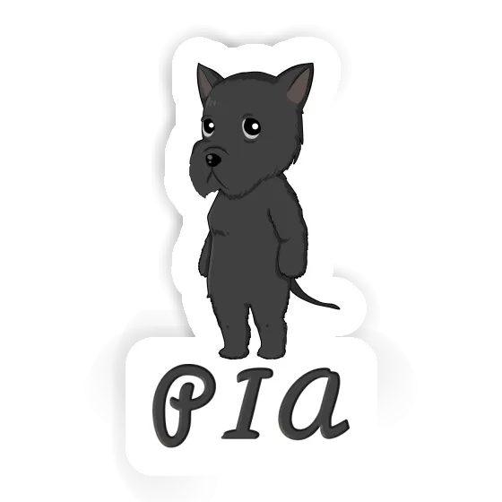 Sticker Giant Schnauzer Pia Gift package Image