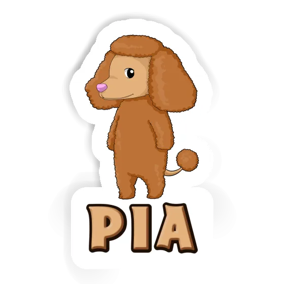 Caniche Autocollant Pia Image