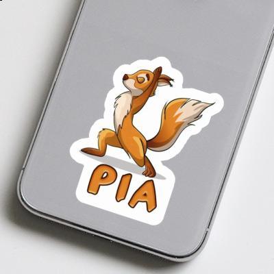 Sticker Pia Yoga Squirrel Laptop Image