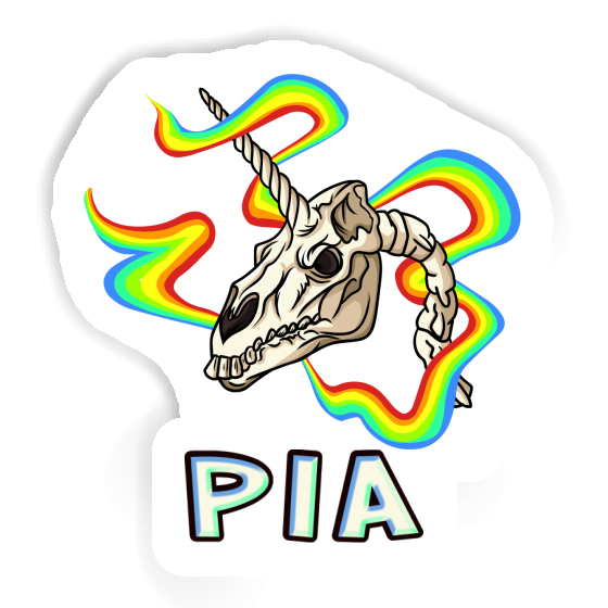 Unicorn Skull Sticker Pia Image