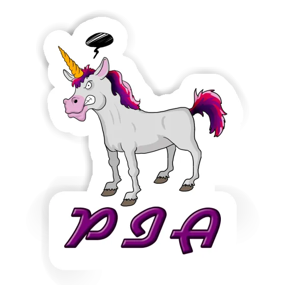 Sticker Einhorn Pia Notebook Image