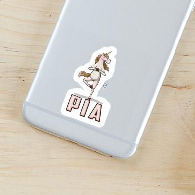 Sticker Pia Yoga Unicorn Notebook Image