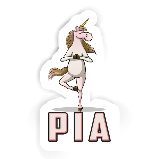 Sticker Pia Yoga Unicorn Laptop Image