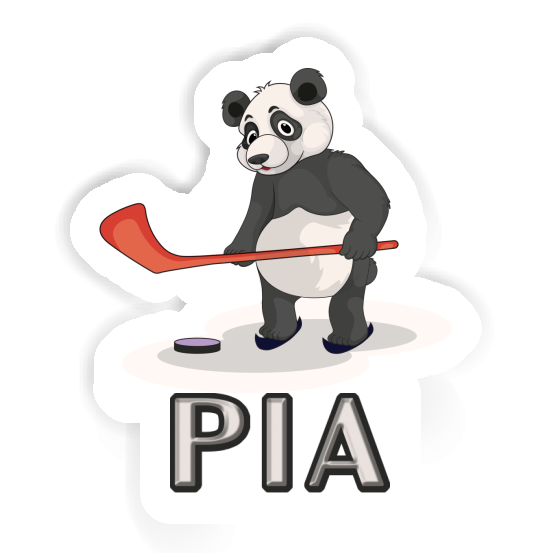 Sticker Ice Hockey Panda Pia Notebook Image