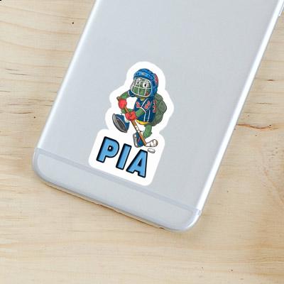 Sticker Pia Ice-Hockey Player Notebook Image