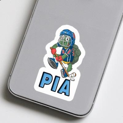 Sticker Pia Ice-Hockey Player Laptop Image