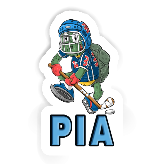 Sticker Pia Ice-Hockey Player Laptop Image