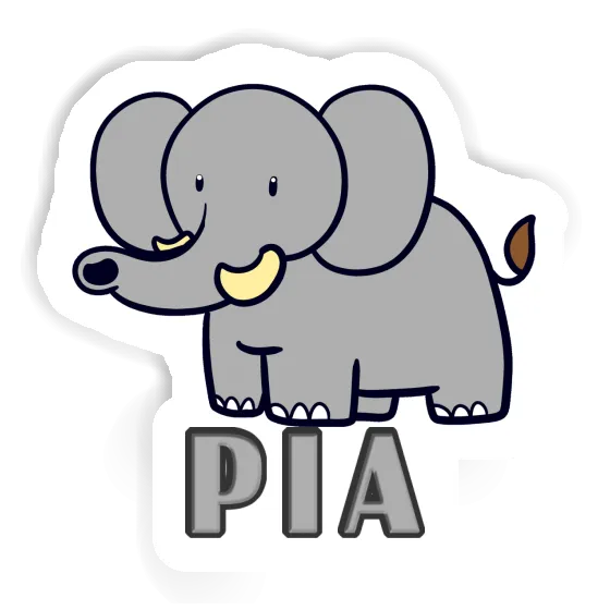 Aufkleber Elefant Pia Laptop Image