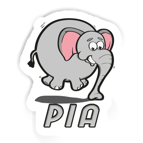 Sticker Jumping Elephant Pia Laptop Image