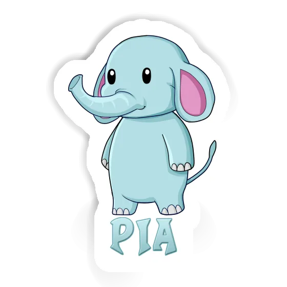 Aufkleber Elefant Pia Laptop Image