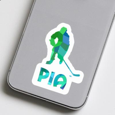 Aufkleber Eishockeyspieler Pia Laptop Image