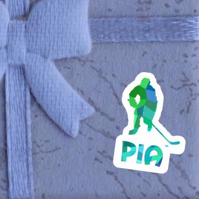 Pia Sticker Hockey Player Laptop Image