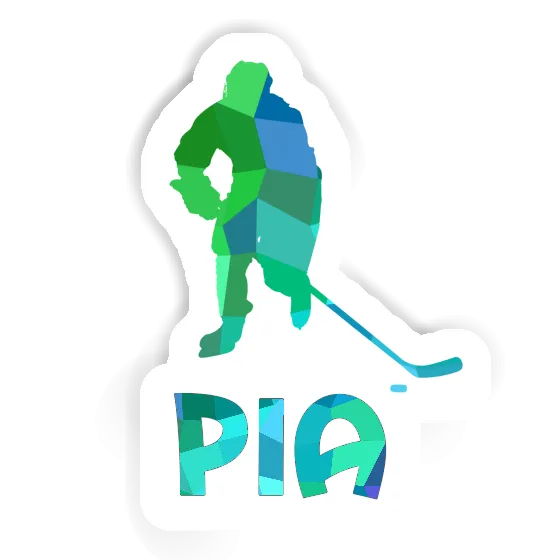 Pia Sticker Hockey Player Notebook Image