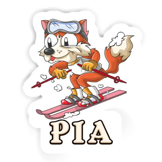 Aufkleber Skifahrer Pia Image