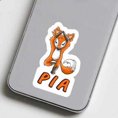 Sticker Yoga Fox Pia Notebook Image