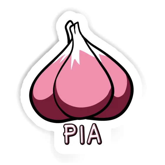 Pia Sticker Knoblauch Laptop Image