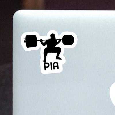 Sticker Pia Weightlifter Laptop Image