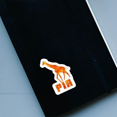 Sticker Giraffe Pia Notebook Image