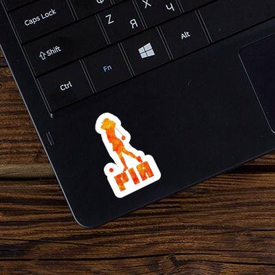 Sticker Golfer Pia Laptop Image