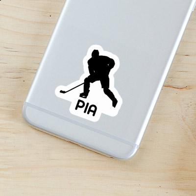 Pia Sticker Hockey Player Notebook Image