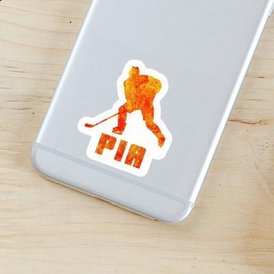 Pia Sticker Hockey Player Notebook Image