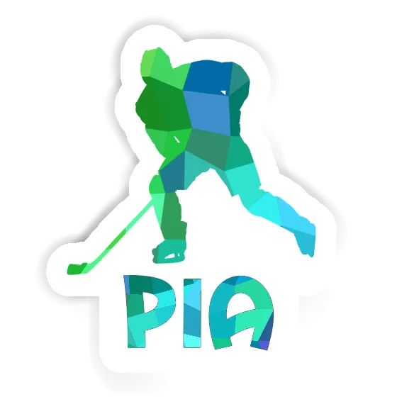 Pia Aufkleber Eishockeyspieler Laptop Image