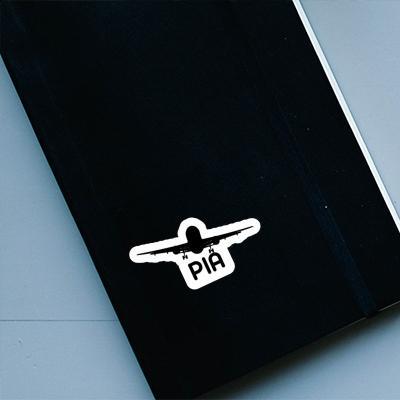 Sticker Pia Airplane Image