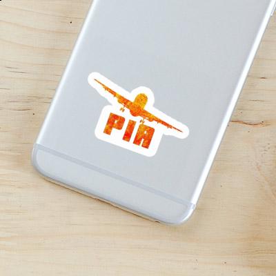 Pia Sticker Flugzeug Laptop Image