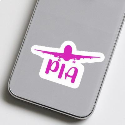 Sticker Flugzeug Pia Notebook Image