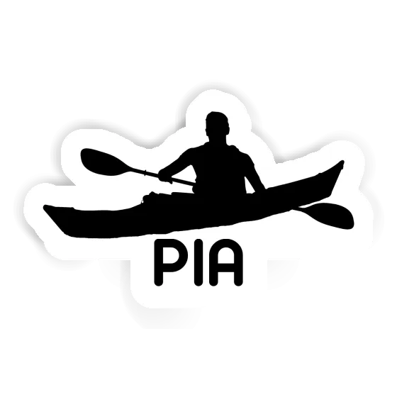 Kajakfahrer Sticker Pia Laptop Image