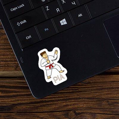 Sticker Pia Karateka Laptop Image