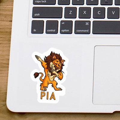 Sticker Dabbing Lion Pia Notebook Image