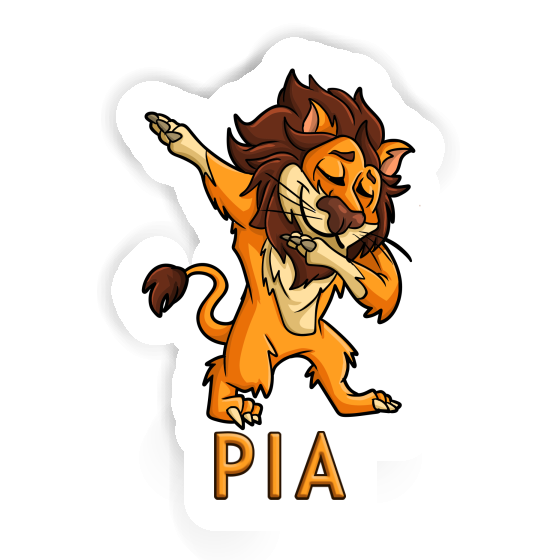 Sticker Dabbing Lion Pia Laptop Image