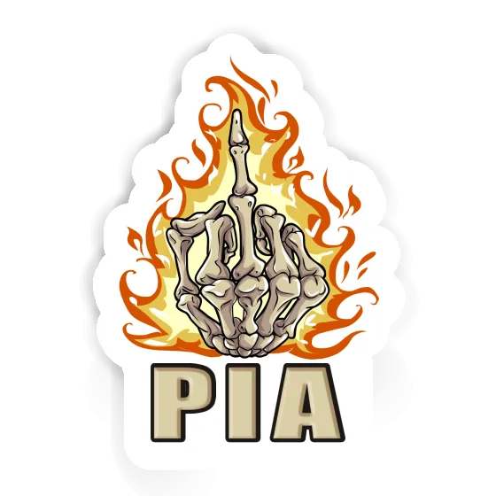 Pia Sticker Middlefinger Image