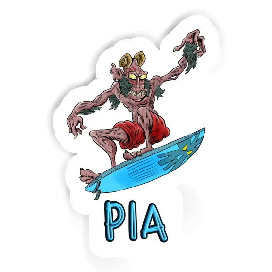 Pia Aufkleber Surfer Image