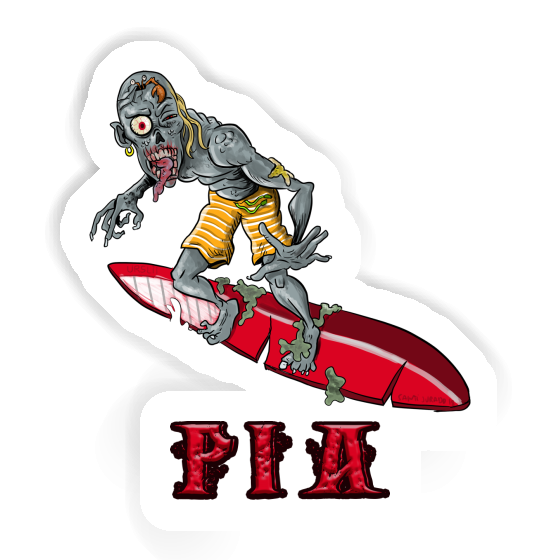 Sticker Pia Surfer Image